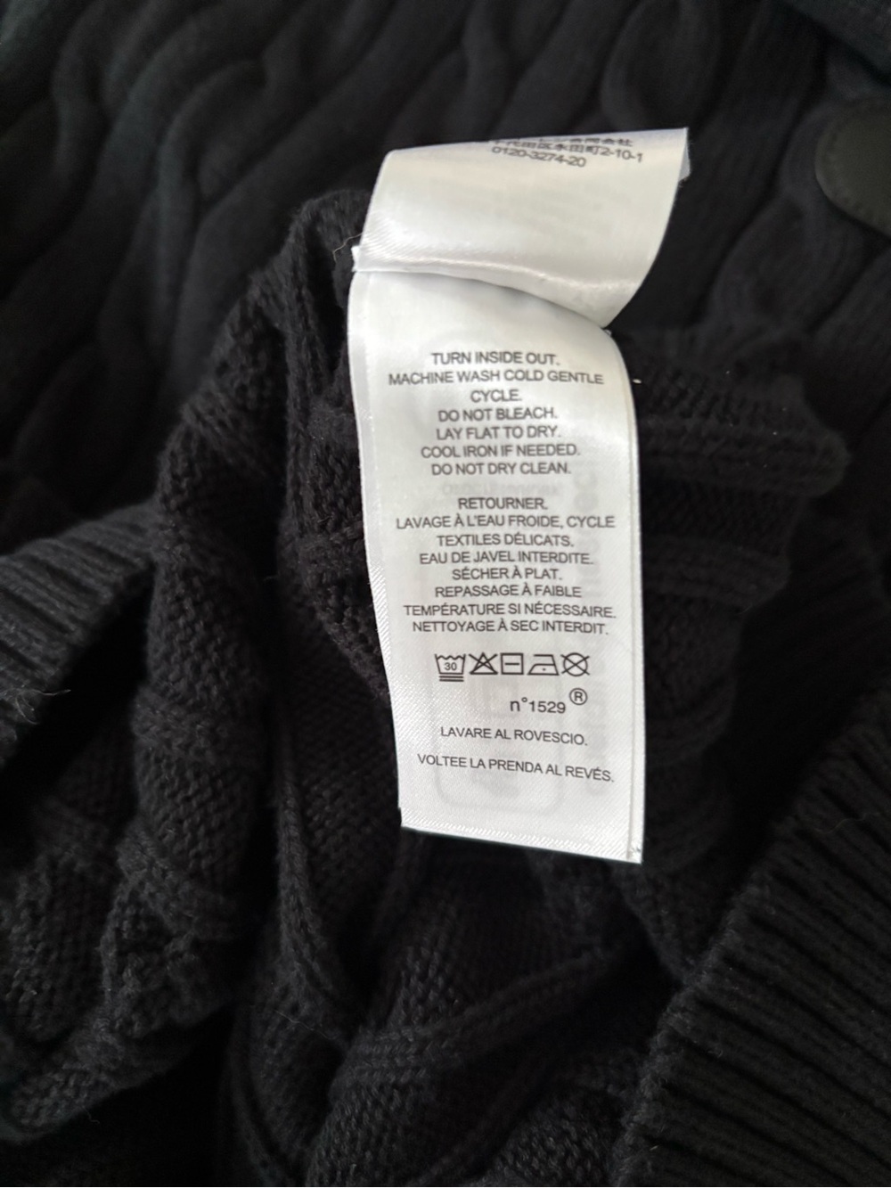 Lauren Ralph Lauren Black Cable Knit Shawl Collar Sweater Dress Size S - Picture 7 of 13